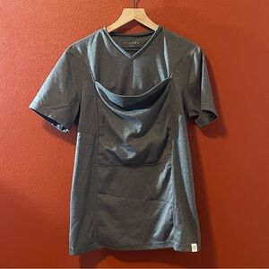 Lalabu Men’s The Dad Gray Heather VNeck Infant On The Go Babywearing Pouch Shirt